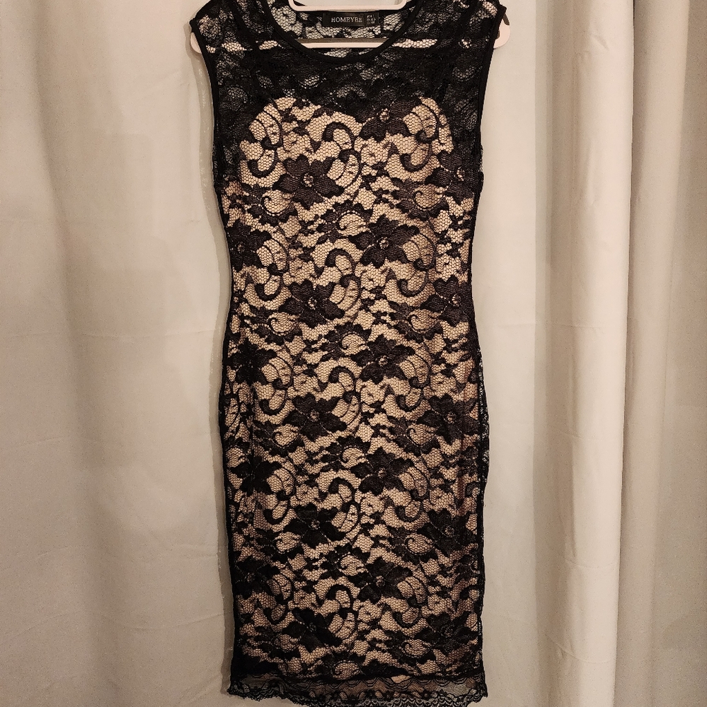 Black lace overlay Dress